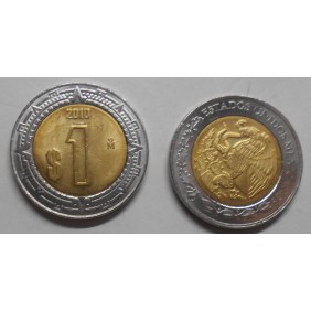MEXICO 1 Peso 2010 Bimetallic