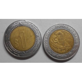 MEXICO 1 Peso 2018 Bimetallic