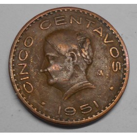 MEXICO 5 Centavos 1951