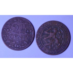CURACAO 2 1/2 Cents 1944
