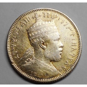 ETHIOPIA 1/4 Birr EE1895 AG...