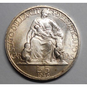 VATICANO 5 Lire 1946 AG