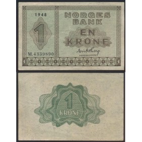 NORWAY 1 Krone 1948