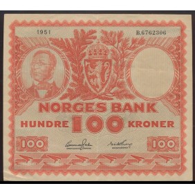 NORWAY 100 Kroner 1951