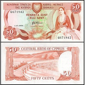 CYPRUS 50 Cents 1984