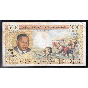 MADAGASCAR 5000 Francs 1966