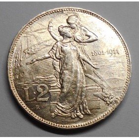 2 Lire 1911 CINQUANTENARIO AG