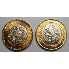 MEXICO 10 Pesos 2009 Aztec...