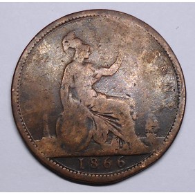 GREAT BRITAIN 1 Penny 1866...