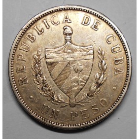 CUBA 1 Peso 1933 AG