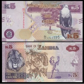 ZAMBIA 5 Kwacha 2022