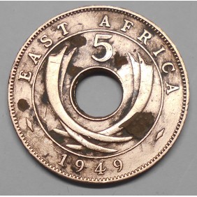 EAST AFRICA 5 Cents 1949