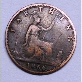 GREAT BRITAIN 1 Farthing 1866