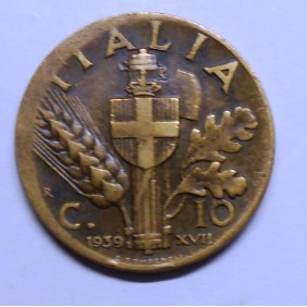 10 Centesimi Impero 1939...