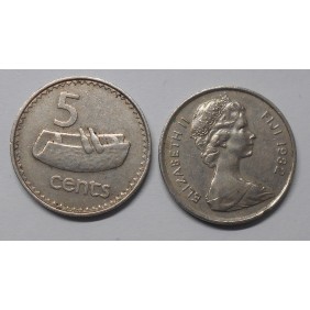 FIJI 5 Cents 1982