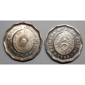 ARGENTINA 25 Pesos 1964