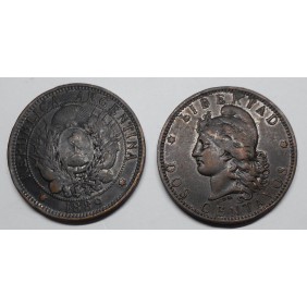 ARGENTINA 2 Centavos 1889