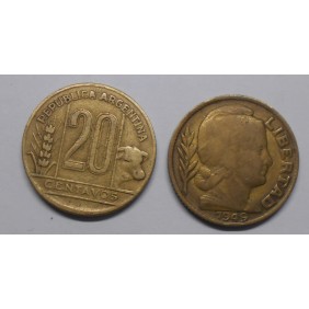 ARGENTINA 20 Centavos 1949