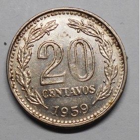 ARGENTINA 20 Centavos 1959