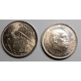 SPAIN 25 Pesetas 1957 (69)