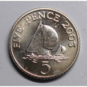 GUERNSEY 5 Pence 2003 Sailboat