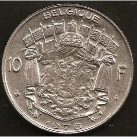 BELGIUM 10 Francs 1976...