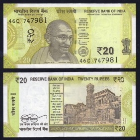 INDIA 20 Rupees 2023 Plate...