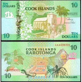 COOK ISLANDS 10 Dollars 1992