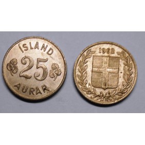 ICELAND 25 Aurar 1962