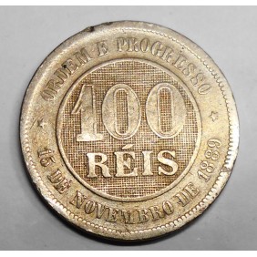 BRAZIL 100 Reis 1889