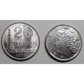 BRAZIL 20 Centavos 1976