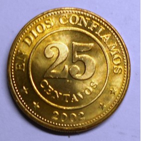NICARAGUA 25 Centavos 2002