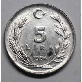 TURKEY 5 Lira 1984