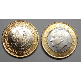 TURKEY 1 Lira 2010 Bimetallic