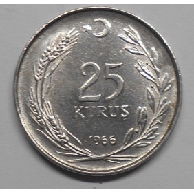TURKEY 25 Kurus 1966