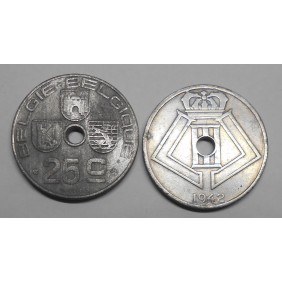 BELGIUM 25 Centimes 1942...