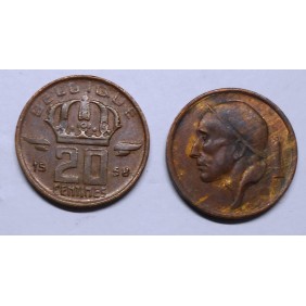 BELGIUM 20 Centimes 1958...