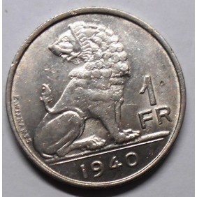 BELGIUM 1 Franc 1940...