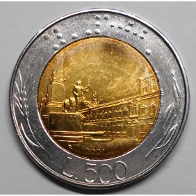 500 Lire 2001 bimetallico