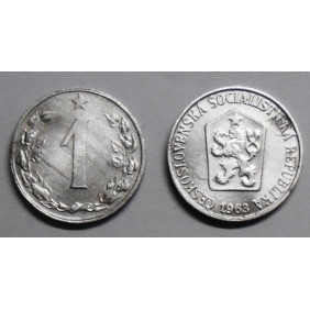 CZECHOSLOVAKIA 1 Haler 1963