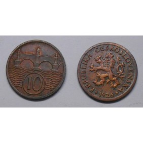 CZECHOSLOVAKIA 10 Haleru 1926