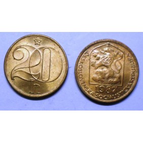 CZECHOSLOVAKIA 20 Haleru 1987