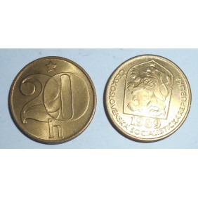 CZECHOSLOVAKIA 20 Haleru 1989