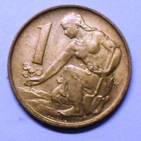 CZECHOSLOVAKIA 1 Koruna 1989