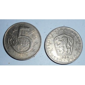 CZECHOSLOVAKIA 5 Korun 1966