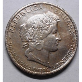 PERU 20 Centavos 1921