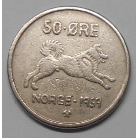 NORWAY 50 Ore 1959 rare