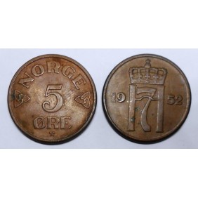 NORWAY 5 Ore 1952