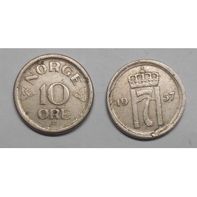 NORWAY 10 Ore 1957