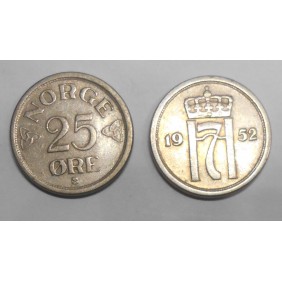 NORWAY 25 Ore 1952